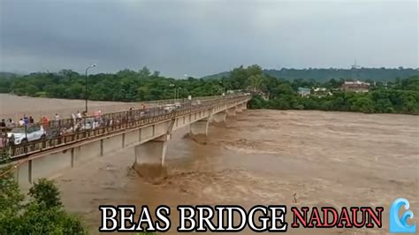 Beas River Flood ब्यास नदी का तांडव Beas Bridge Nadaun बेरहम बारिश ...