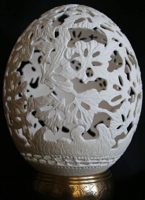 Ostrich Egg Art by Cheryl Collins | Egg Carving | Pinterest | Egg art, Cheryl and Egg