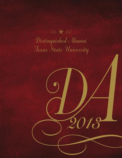 2013 Distinguished Alumni Yearbook by Texas State Alumni Association - Issuu