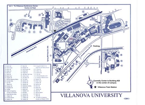 Map Of Villanova Campus - Draw A Topographic Map