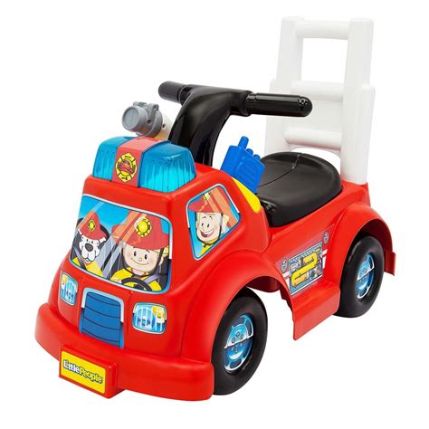 Fire Truck Ride On Little People Fisher-Price Toy Toddlers Foot Floor Push Kids