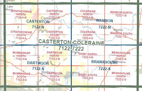 COLERAINE SOUTH 1-25,000 Vicmap Topographic Map 7222-4-S - Maps, Books ...