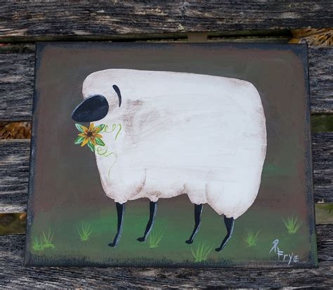 Sheep Painting Original Canvas Wall Art Home Decor Hand | Etsy