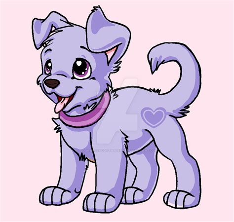 Sweet purple puppy adoptable by AdorableAdoptables05 on DeviantArt