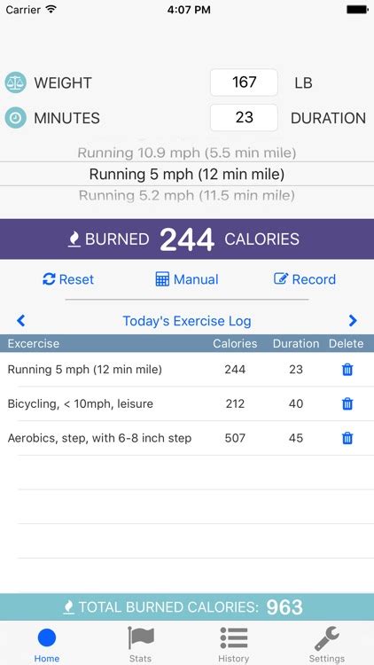 Exercise Calorie Calculator - With Tracker by Matthew Rohr