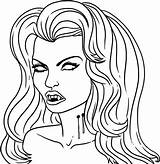 Vampire Girl Coloring Pages To Printable sketch template