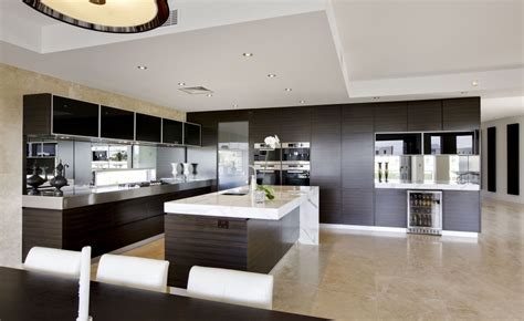 Modern Kitchen Modern Style Kitchens With Cream Marble Flooring Tile ...