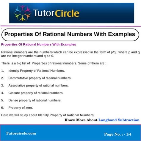 Properties Of Rational Numbers With Examples by yatendra parashar - Issuu