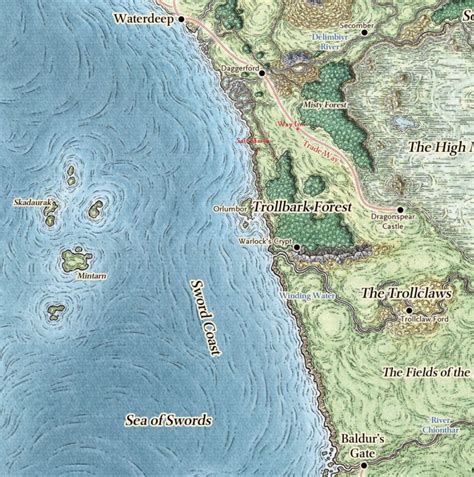 Sword Coast Map 5e Printable - Free Printable Templates