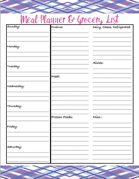 4 Free Printable Meal Planners & Grocery Lists: Save Time & Money