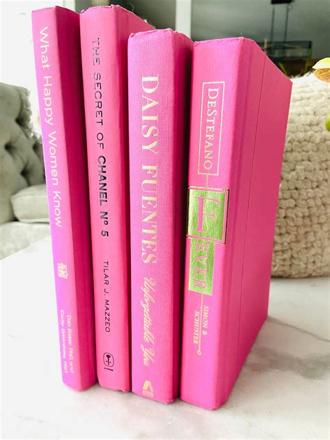 PALE or SHOCKING PINK Books for Decorating Pick One Set of 4 | Etsy