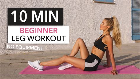 10 MIN BEGINNER LEG WORKOUT .. with breaks! Booty, Thighs & Hamstrings / No Equipment I Pamela ...