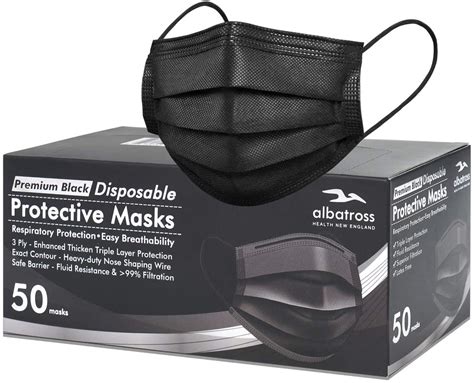 Disposable Face Masks - 50 PCS - Black – iPacknow