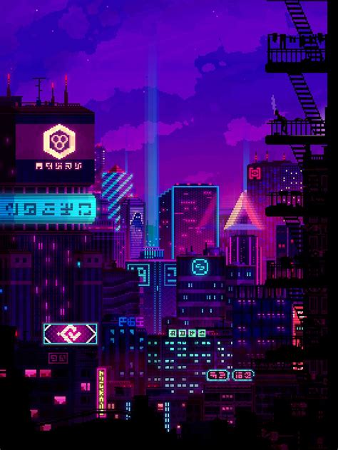 Pixel art: 30 great examples | Arte em pixels, Cidade cyberpunk, Arte 8 bits