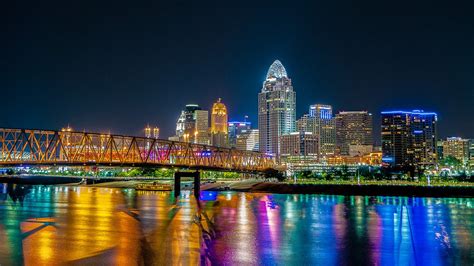 4K Cincinnati Ohio Night Skyline Wallpaper Digital Download - Etsy