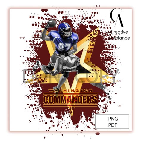 Commanders PNG-PDF, Commanders Football Team Digital Design - Etsy