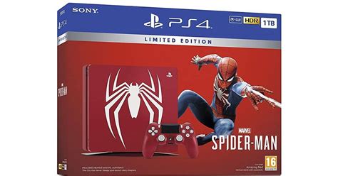 Playstation 4 Slim Console 1TB Red Spiderman Limited Edition