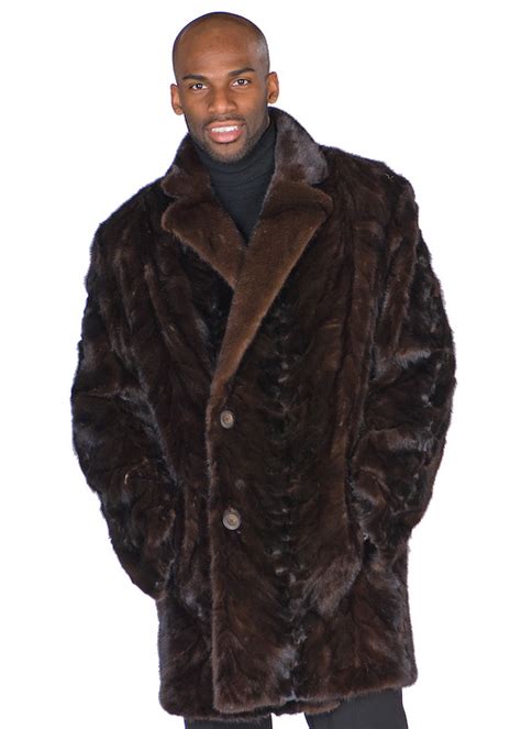 Mens Mahogany Mink Car Coat – Sculptured Mink 37 | Madison Avenue Mall Furs