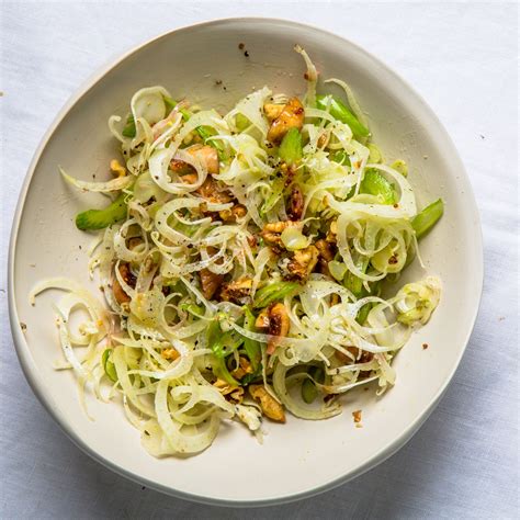 Fennel-Celery Salad with Blue Cheese and Walnuts Recipe | Bon Appétit