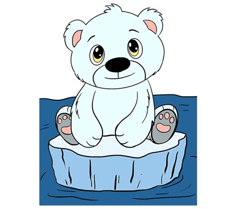 How to Draw a Polar Bear Cub in a Few Easy Steps | EasyDrawingGuides