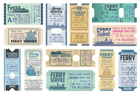 Premium Vector | Ferry tickets for ocean and sea cruise