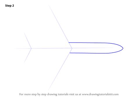 How to Draw an Aeroplane Topview (Airplanes) Step by Step | DrawingTutorials101.com