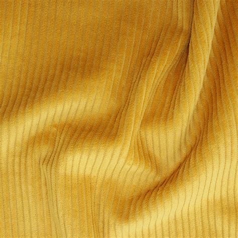 Ochre Yellow Jumbo Cord - Cotton Corduroy 4.5 Wale Fabric Material - 142cm (56) wide