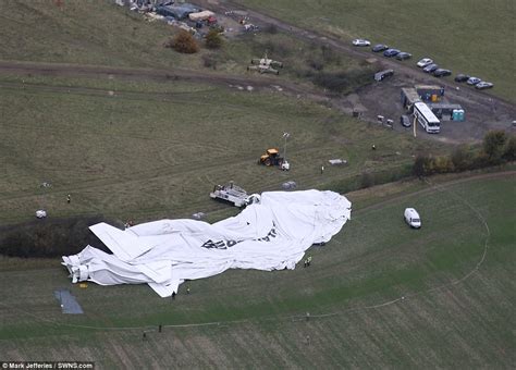 World's longest aircraft crash lands in Bedfordshire | Daily Mail Online