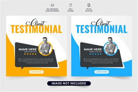 Business testimonial template vector