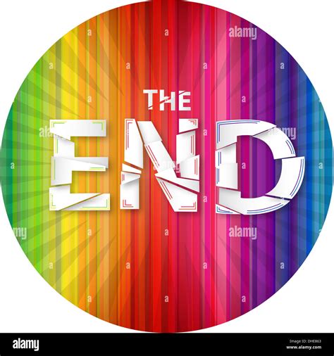 Words "the end" on the rainbow background Stock Photo - Alamy