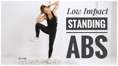 Low Impact STANDING ABS Workout // With Weights - YouTube