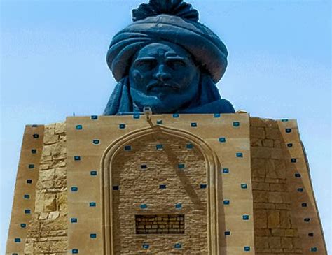 Statue of the Abbasid Caliph Abu Jaafar al-Mansour builder and founder of the city of Baghdad ...