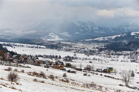 Winter Landscape of Poland Tatra Mountains. Snow-covered Valley with ...