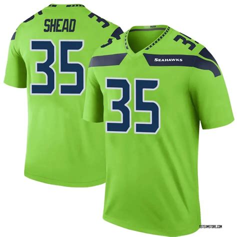 Men's DeShawn Shead Seattle Seahawks Color Rush Neon Jersey - Green Legend