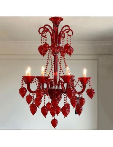 order handmade red crystal chandelier at the best price ever