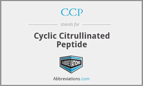 CCP - Cyclic Citrullinated Peptide