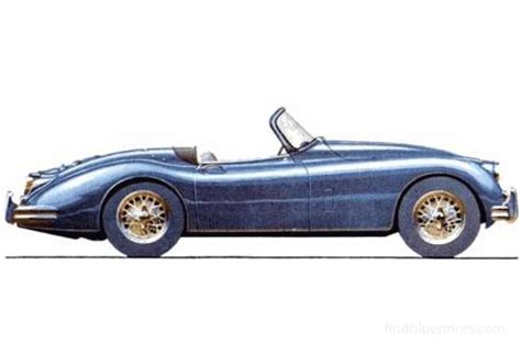 Download drawing Jaguar XK 150 Roadster 1958 in ai pdf png svg formats