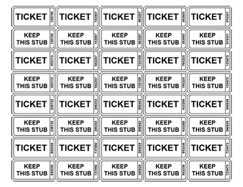 Free Printable Raffle Ticket Templates – Blank Downloadable PDFs – Tim's Printables