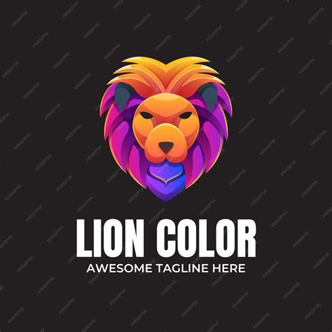 Premium Vector | Lion colorful logo design