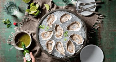 Oysters with Lime, Coriander & TABASCO® Green Sauce | TABASCO® Recipes