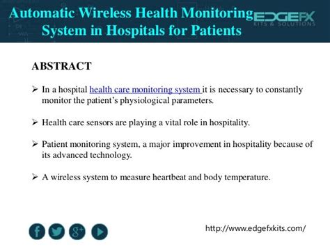 Automatic Wireless Health Monitoring System In Hospitals For Patients