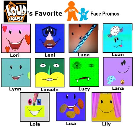 The Loud Siblings Favorite Nick Jr. Face Promos by ehrisbrudt on DeviantArt