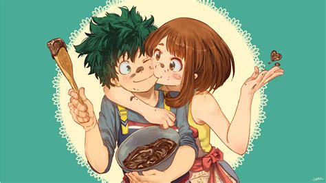 #Anime My Hero Academia Izuku Midoriya Ochaco Uraraka #5K #wallpaper #hdwallpaper #desktop ...