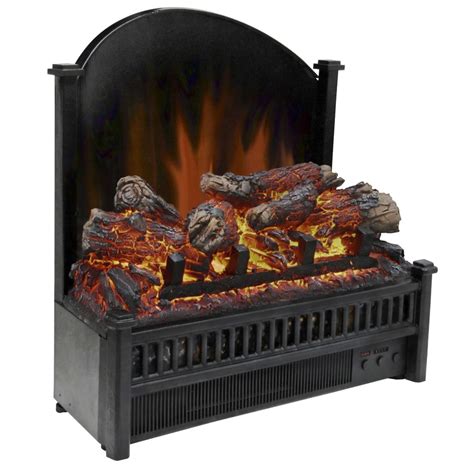 Shop Pleasant Hearth 23-in 4,600-BTU Black Electric Fireplace Logs with ...