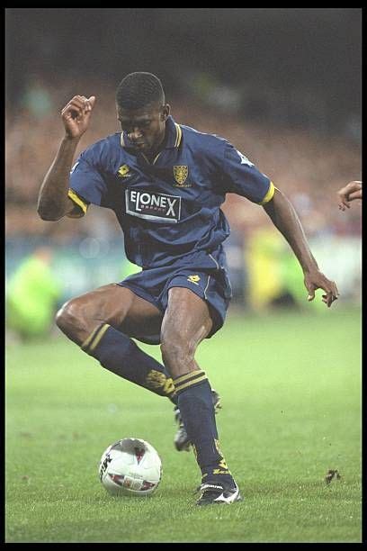 Efan Ekoku of Wimbledon in action during the FA Carling Premiership...