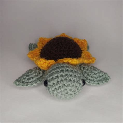 Crochet Sunflower Turtle - Etsy