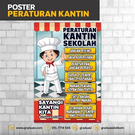 PERATURAN KANTIN SEKOLAH, poster keceriaan kantin, Keceriaan kelas #pstr | Shopee Malaysia