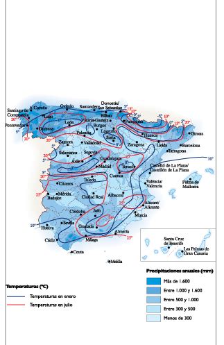 Spain Climate map | Vector World Maps