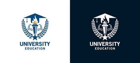 Premium Vector | Higher education university emblem logo design using ...