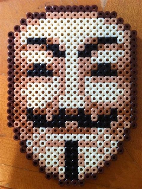 Guy Fawkes mask | Guy fawkes mask, Guy fawkes, Bead crafts